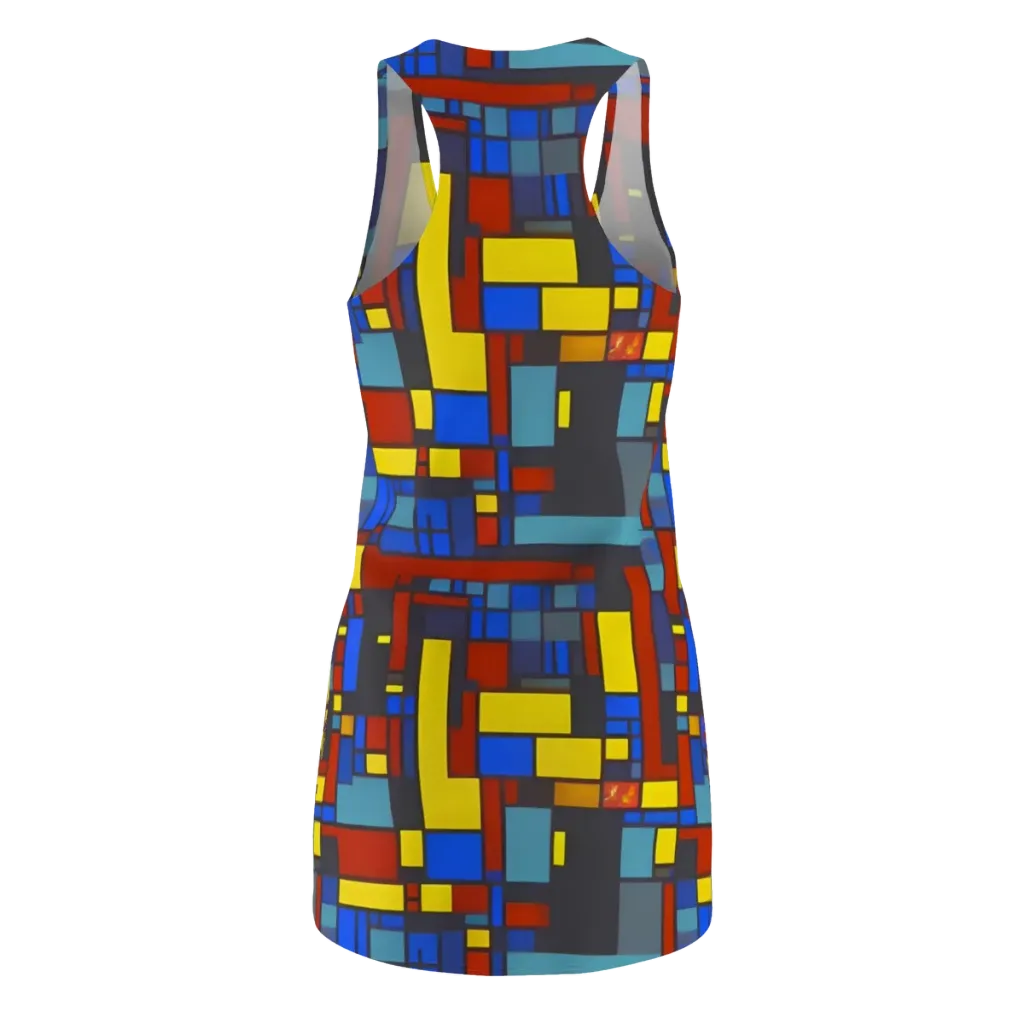 Cobalt Construct on Racerback Dress — Back