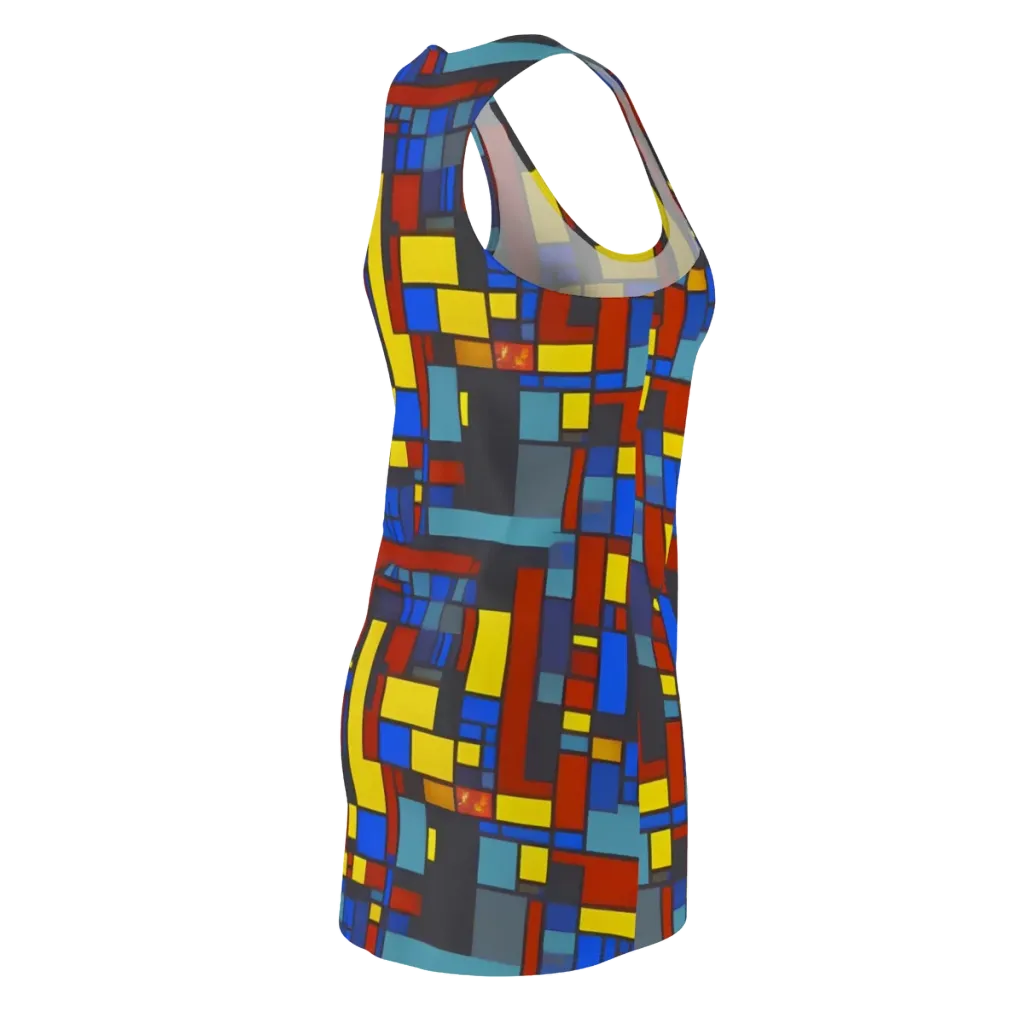 Cobalt Construct on Racerback Dress — Back Side