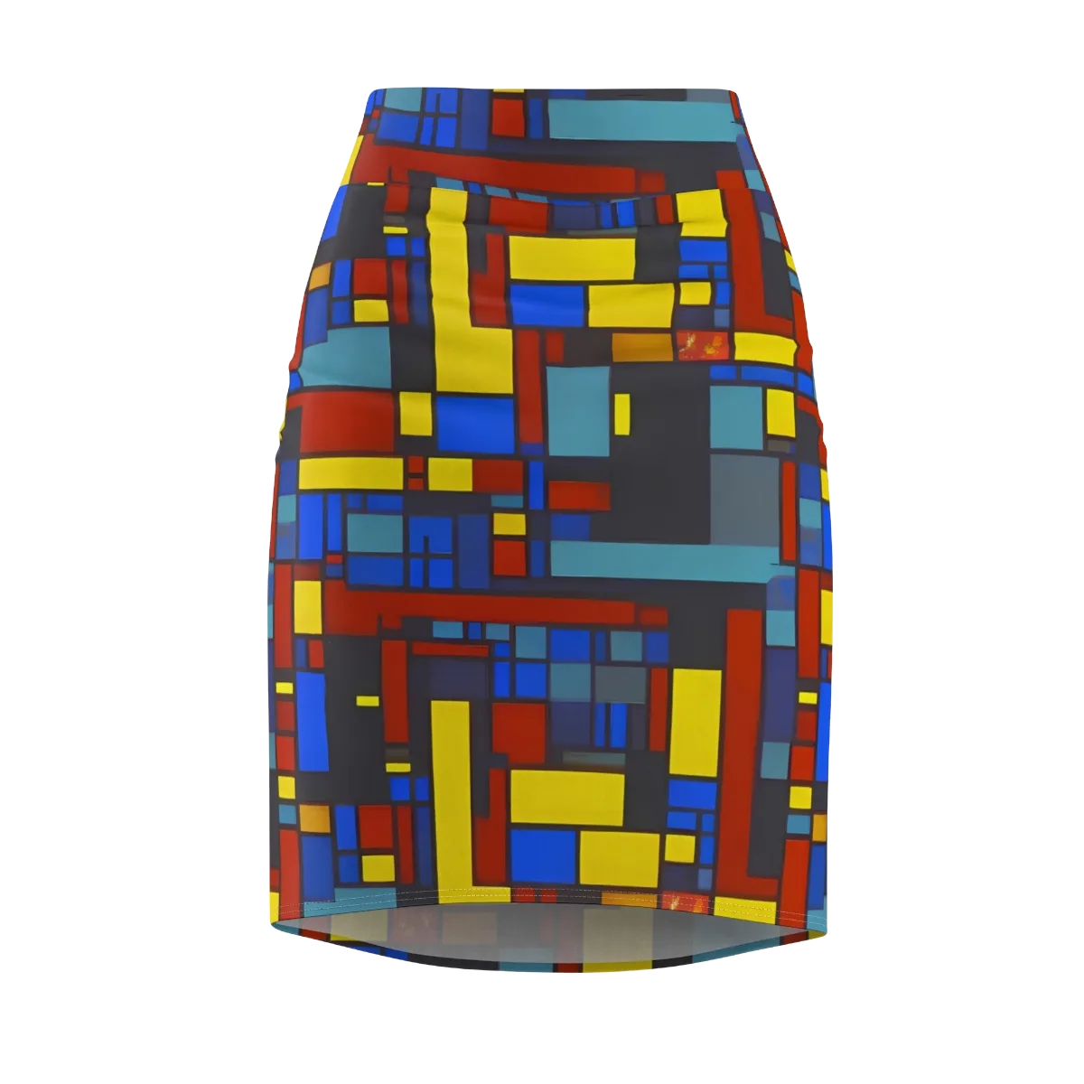 Cobalt Construct on Pencil Skirt — Front