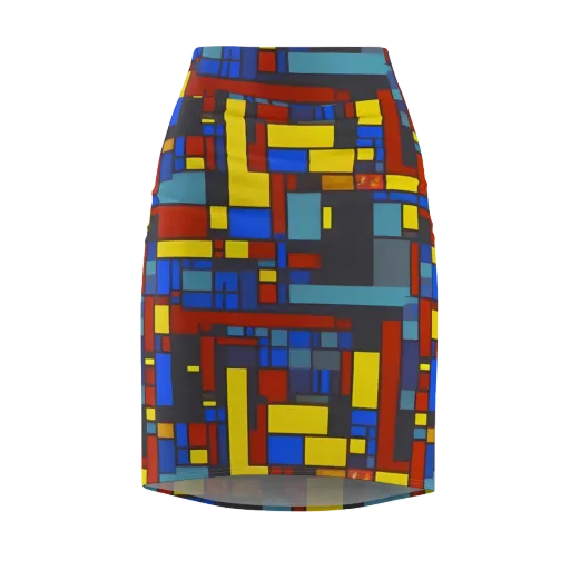 Cobalt Construct on a Pencil Skirt