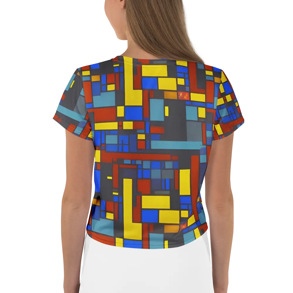 Cobalt Construct on Crop Tee — Back