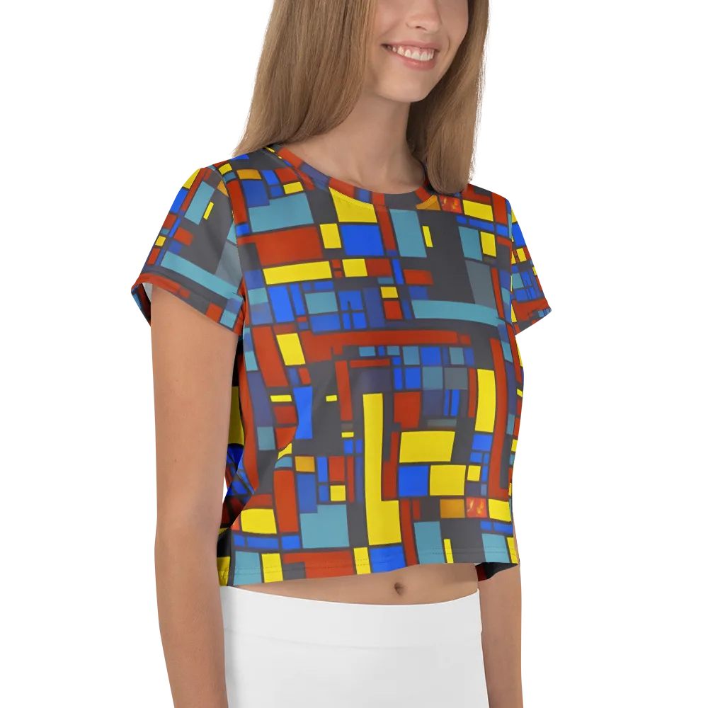 Cobalt Construct on Crop Tee — Right