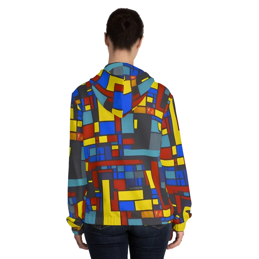 Cobalt Construct on Women's Full-Zip Hoodie — Back On Person