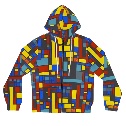 Cobalt Construct on a Women's Full-Zip Hoodie