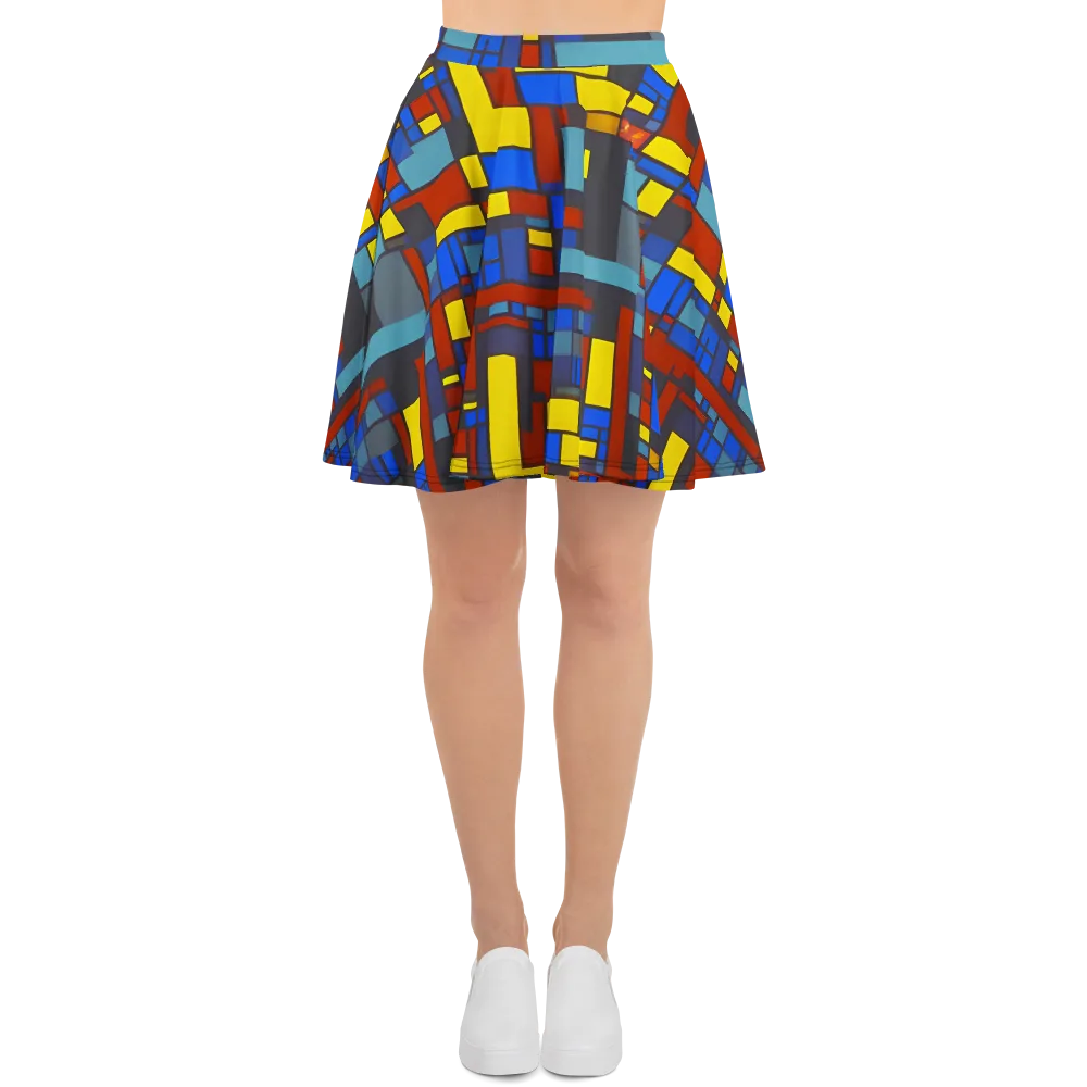 Cobalt Construct on Skater Skirt — Front