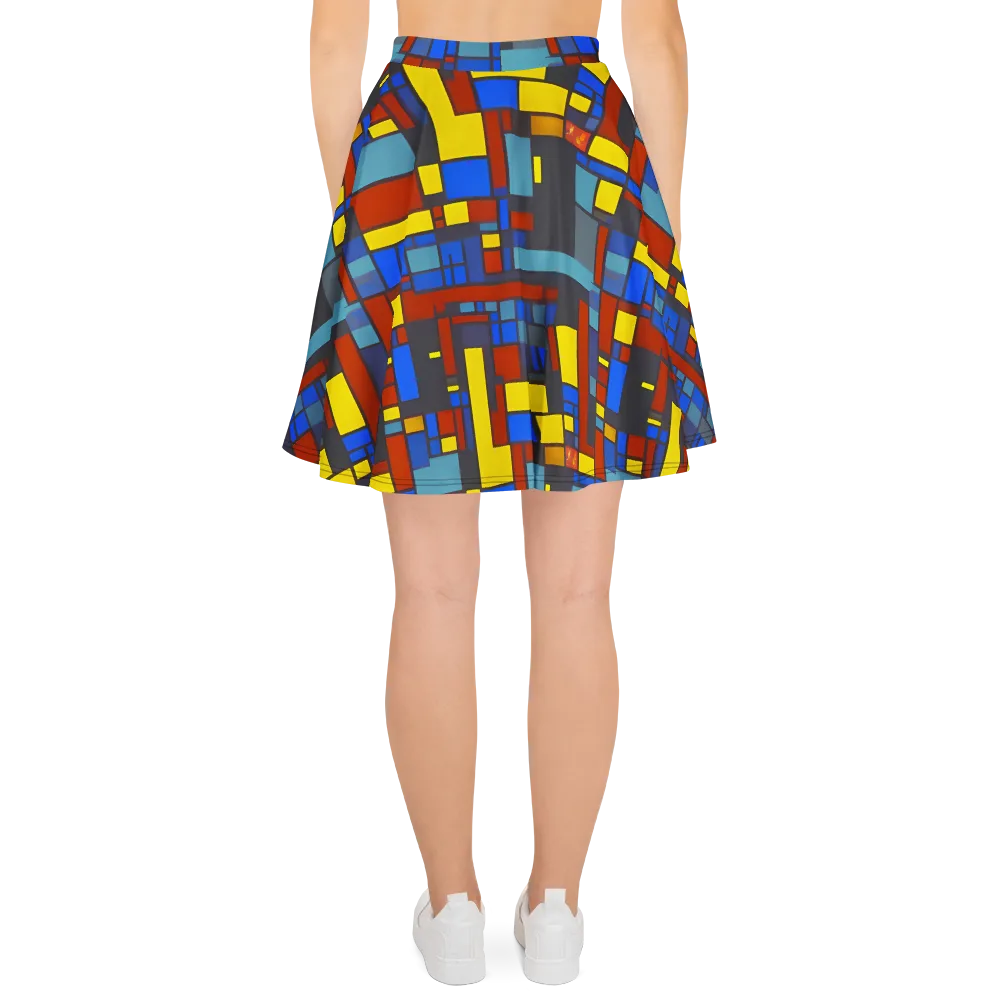 Cobalt Construct on Skater Skirt — Back
