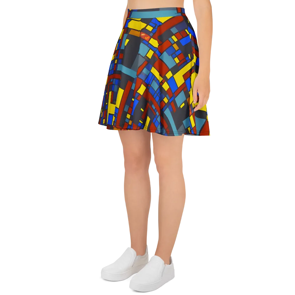 Cobalt Construct on Skater Skirt — Left