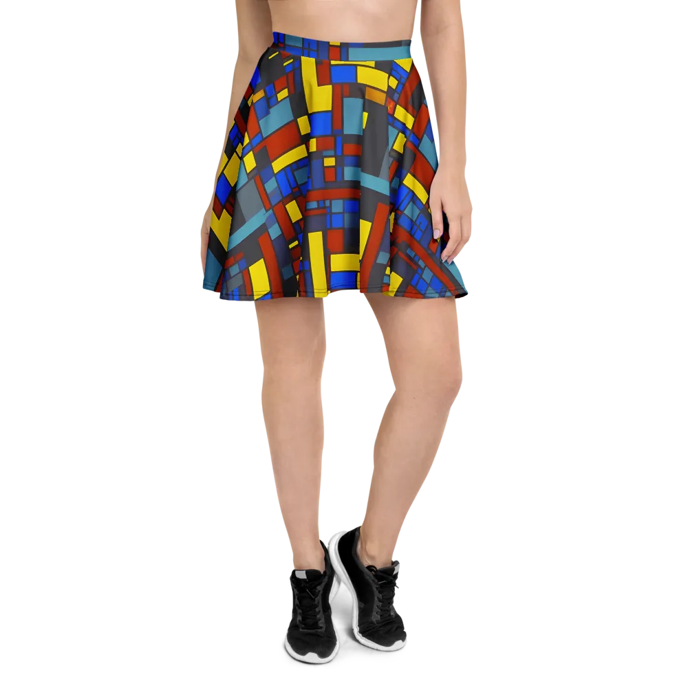 Cobalt Construct on Skater Skirt — Front