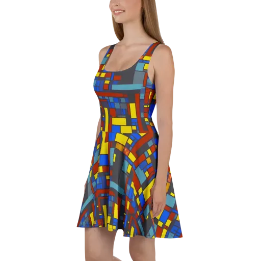 Cobalt Construct on a Skater Dress