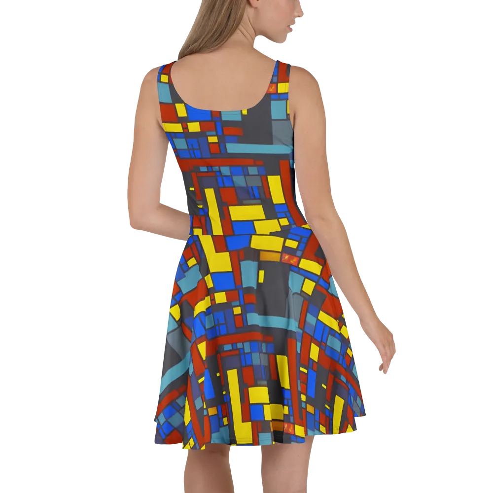 Cobalt Construct on Skater Dress — Back