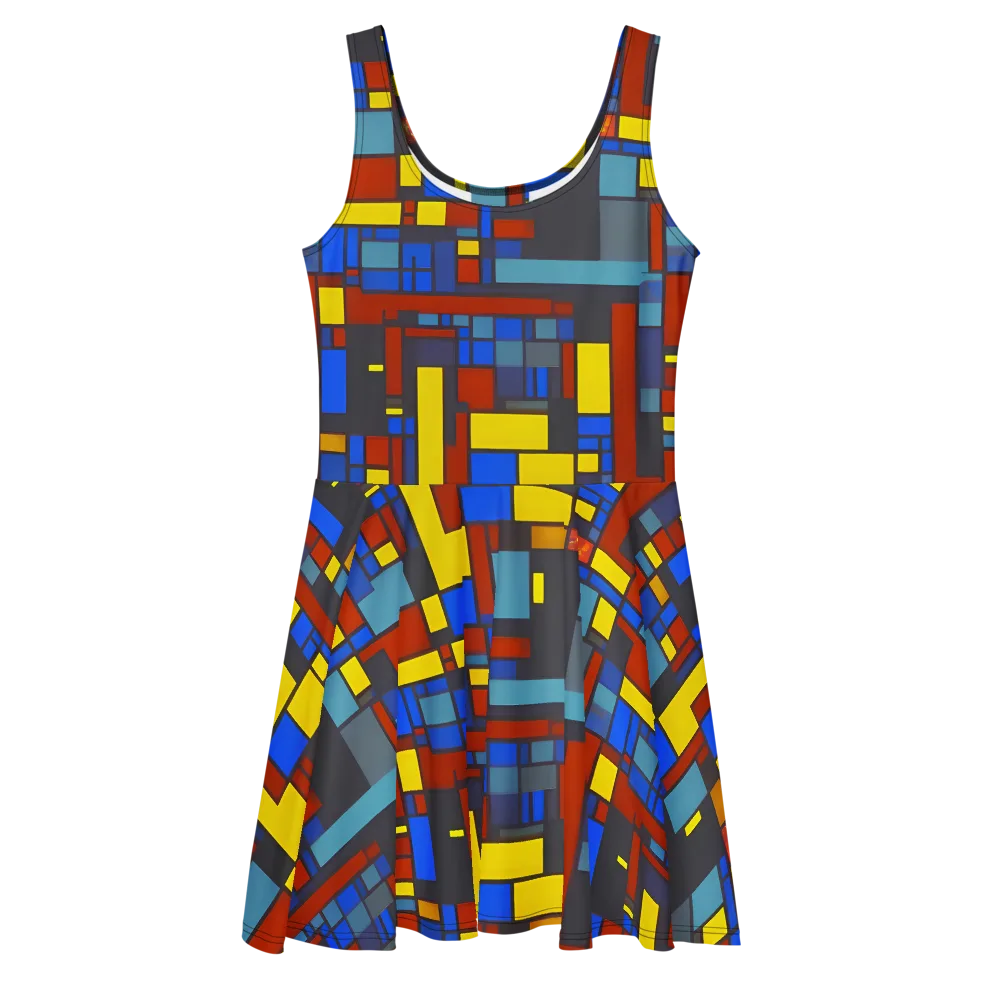 Cobalt Construct on Skater Dress — Front