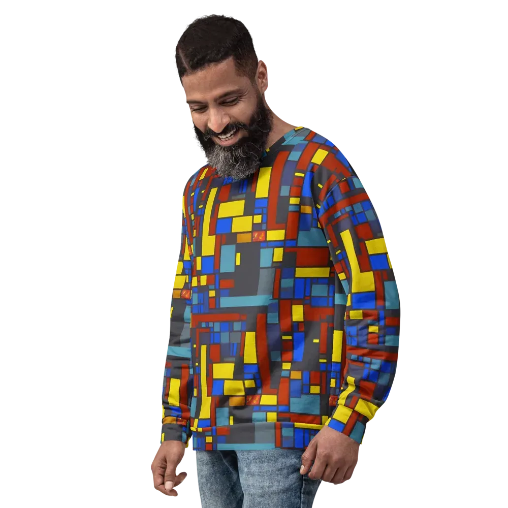 Cobalt Construct on Sweatshirt — Left Front