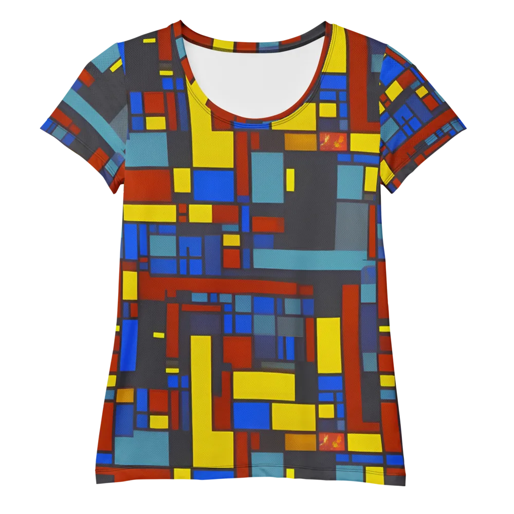 Cobalt Construct on Women's Athletic T-Shirt — Front