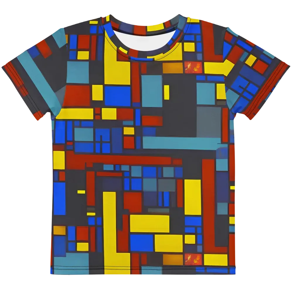 Cobalt Construct on Kids Crew Neck T-Shirt — Front