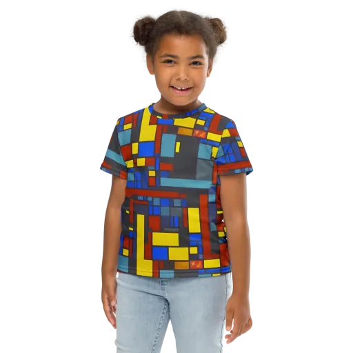 Cobalt Construct on a Kids Crew Neck T-Shirt