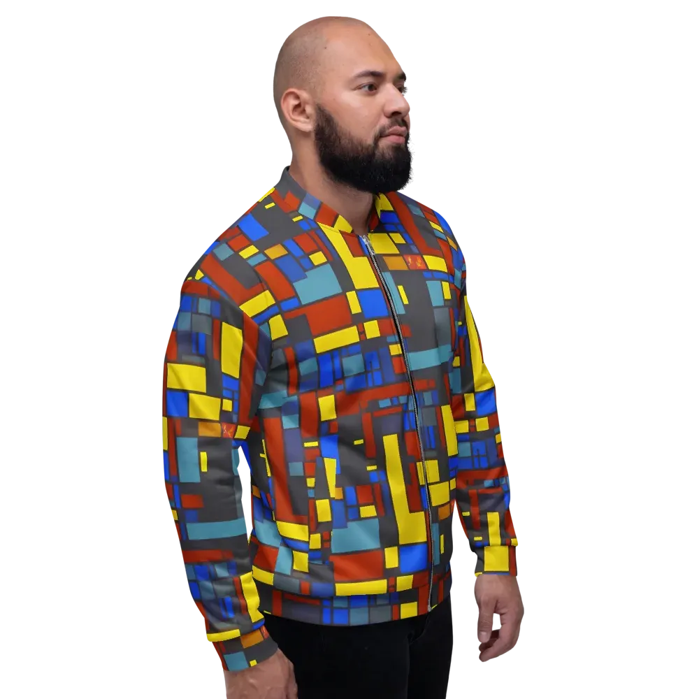 Cobalt Construct on Bomber Jacket — Right