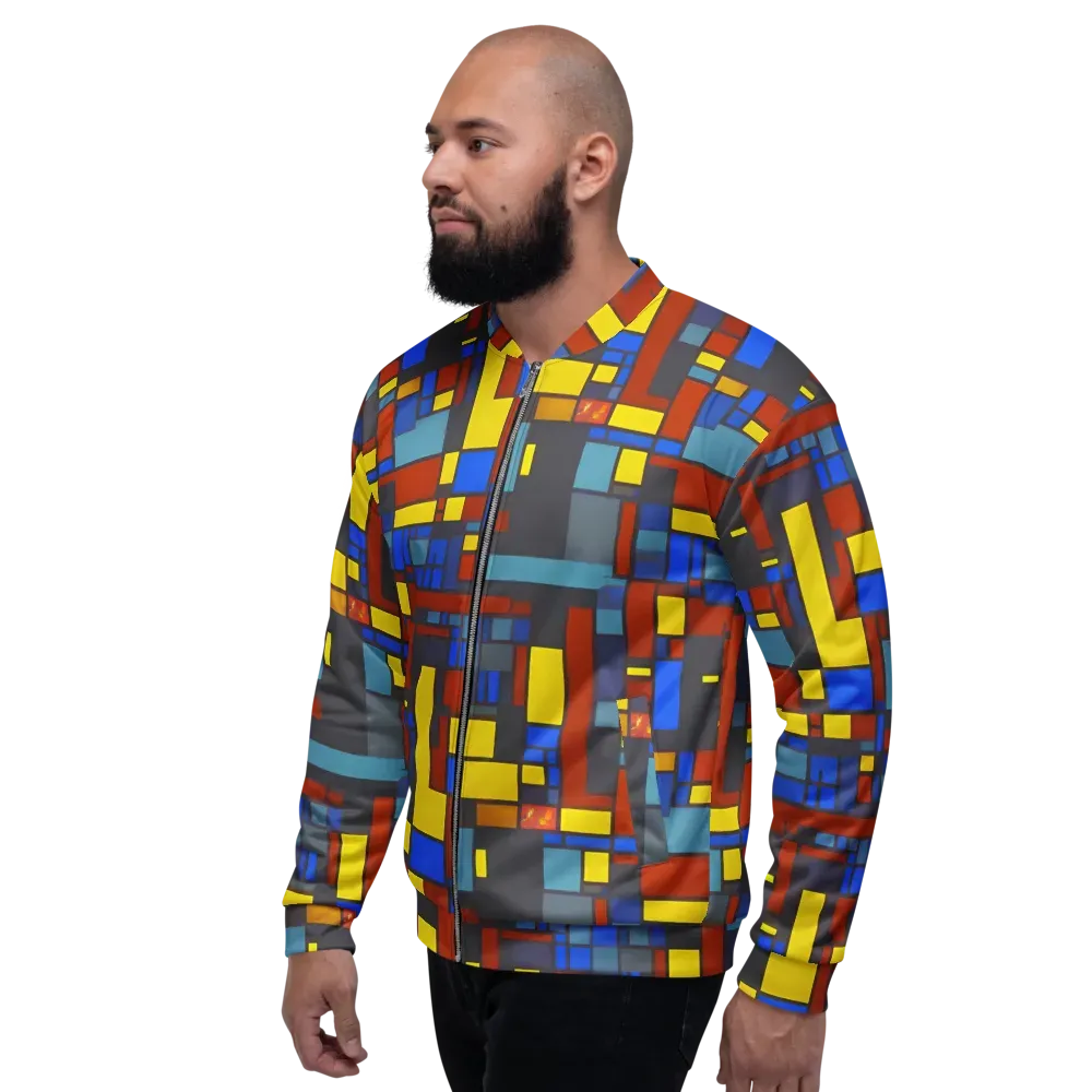 Cobalt Construct on Bomber Jacket — Left