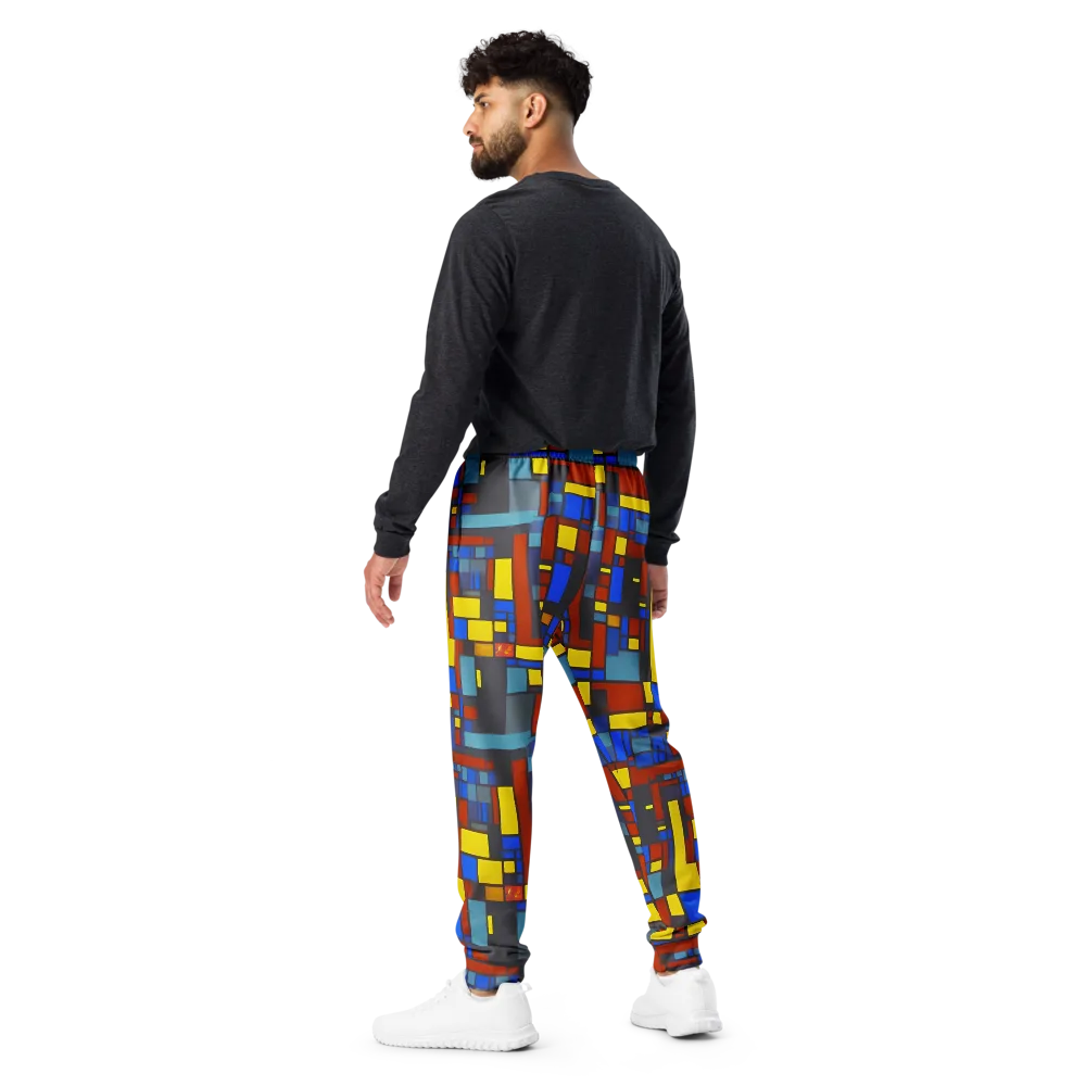 Cobalt Construct on Men's Joggers — Back