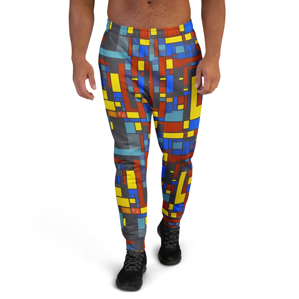 Cobalt Construct on Men's Joggers — Front