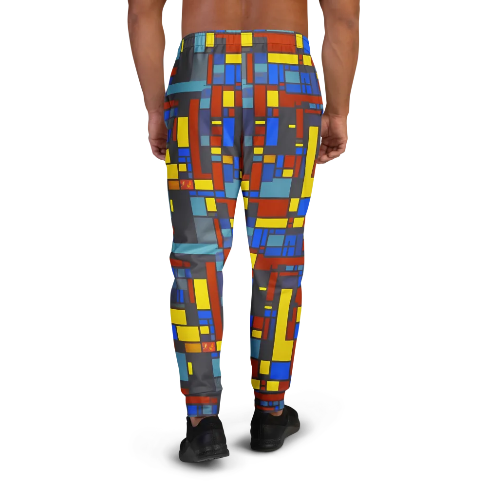 Cobalt Construct on Men's Joggers — Back