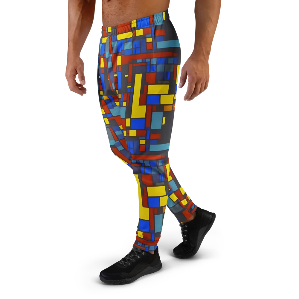 Cobalt Construct on Men's Joggers — Left