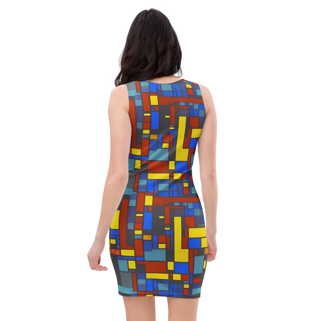Cobalt Construct on Bodycon Dress — Back