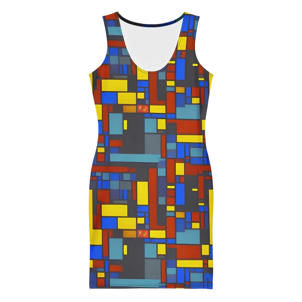 Cobalt Construct on Bodycon Dress — Front