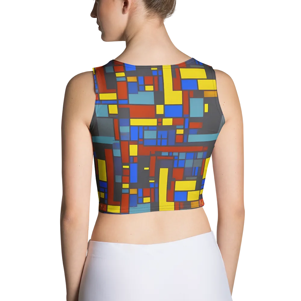 Cobalt Construct on Crop Top — Back
