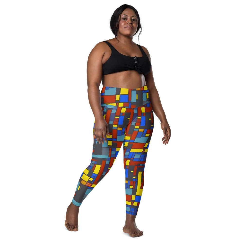 Cobalt Construct on Leggings with Pockets — Front