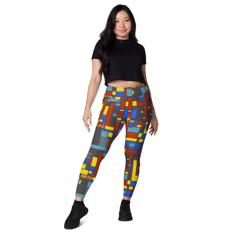 Cobalt Construct on Leggings with Pockets — Front