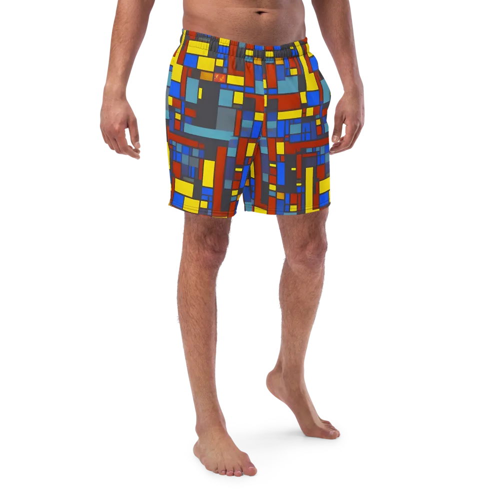 Cobalt Construct on Swim Trunks — Front