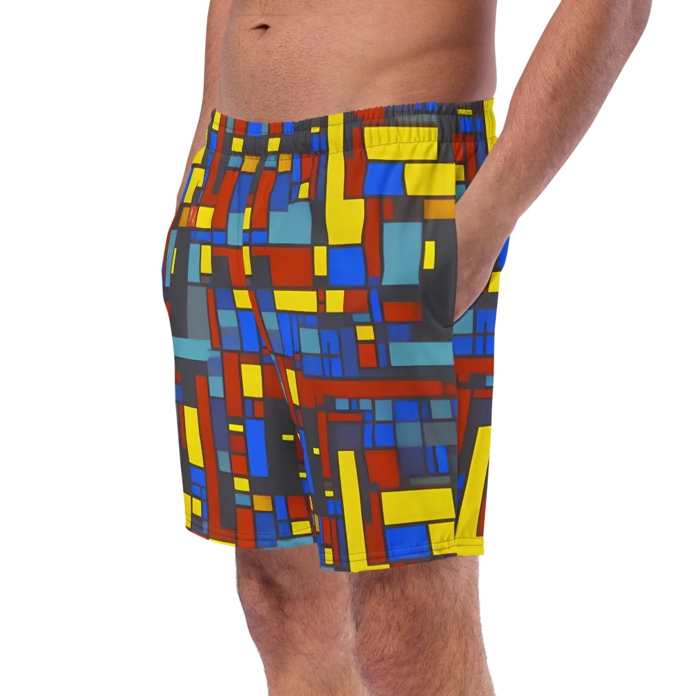 Cobalt Construct on Swim Trunks — Left Front