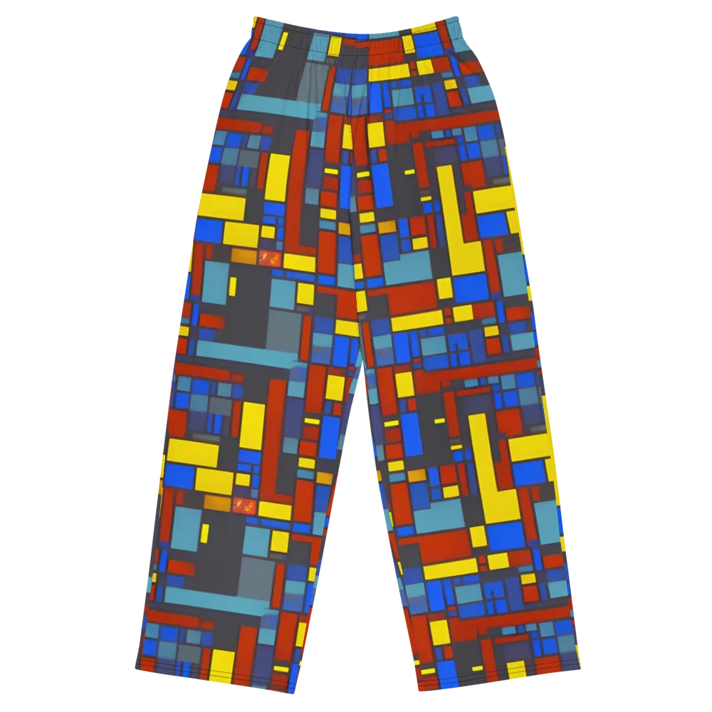 Cobalt Construct on Wide-Leg Pants — Front
