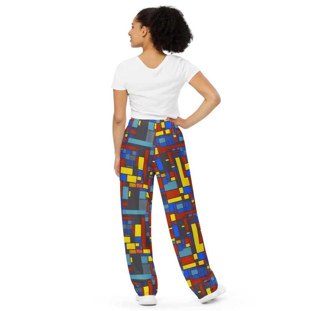 Cobalt Construct on Wide-Leg Pants — Back