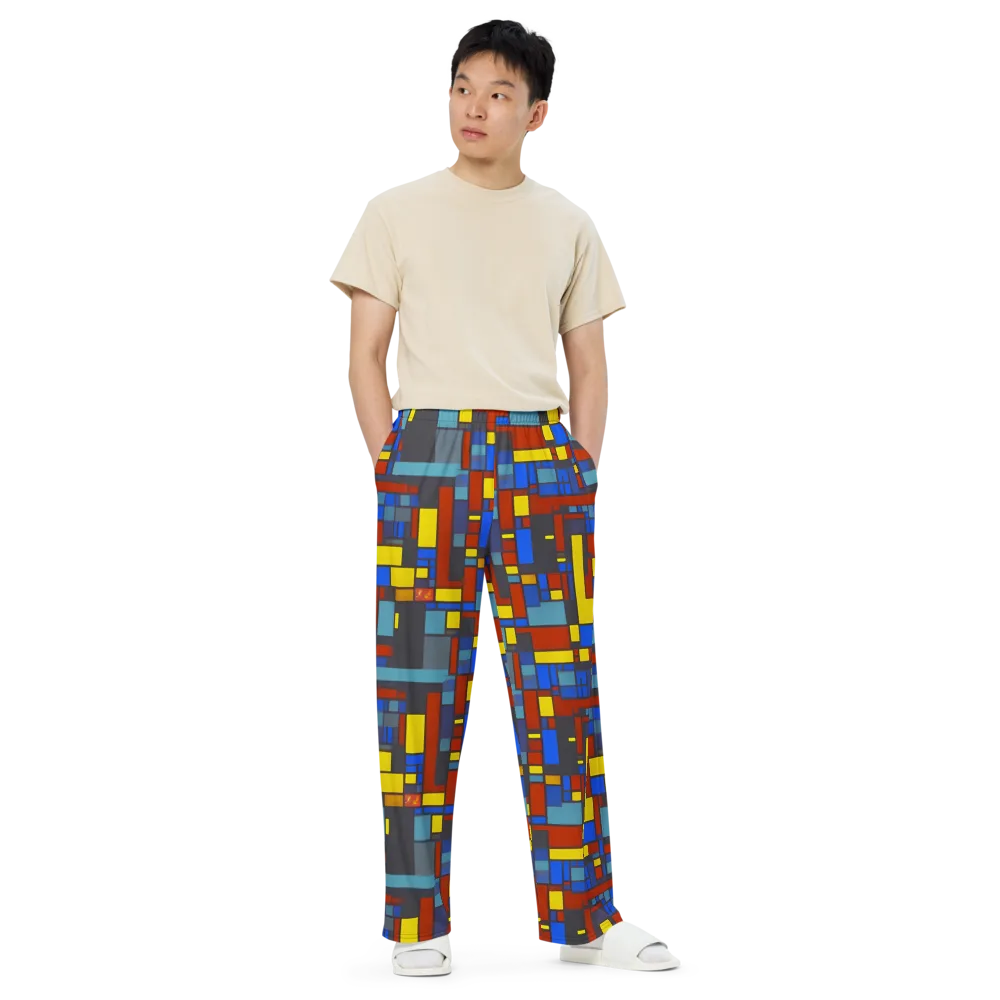 Cobalt Construct on Wide-Leg Pants — Front