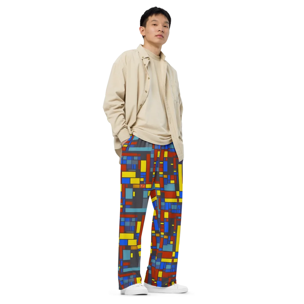 Cobalt Construct on Wide-Leg Pants — Right Front