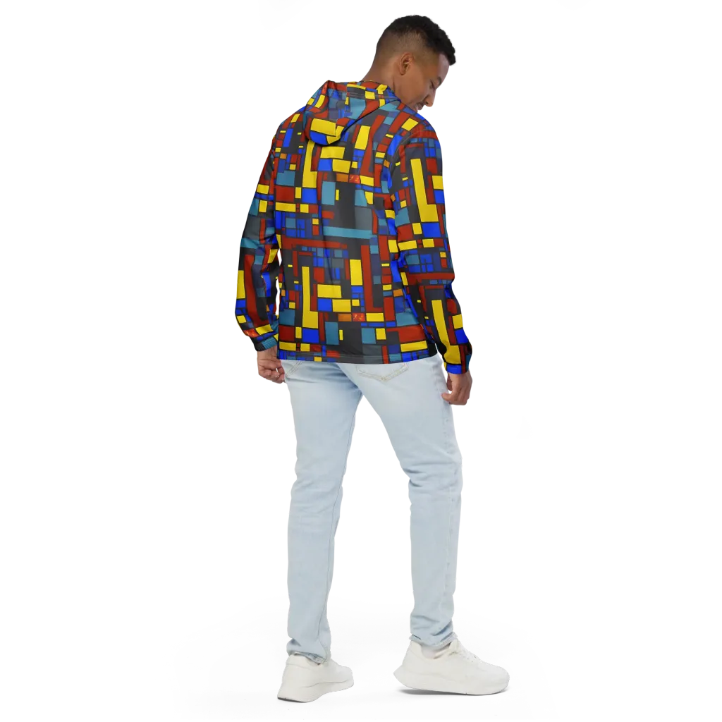 Cobalt Construct on Men's Windbreaker — Back