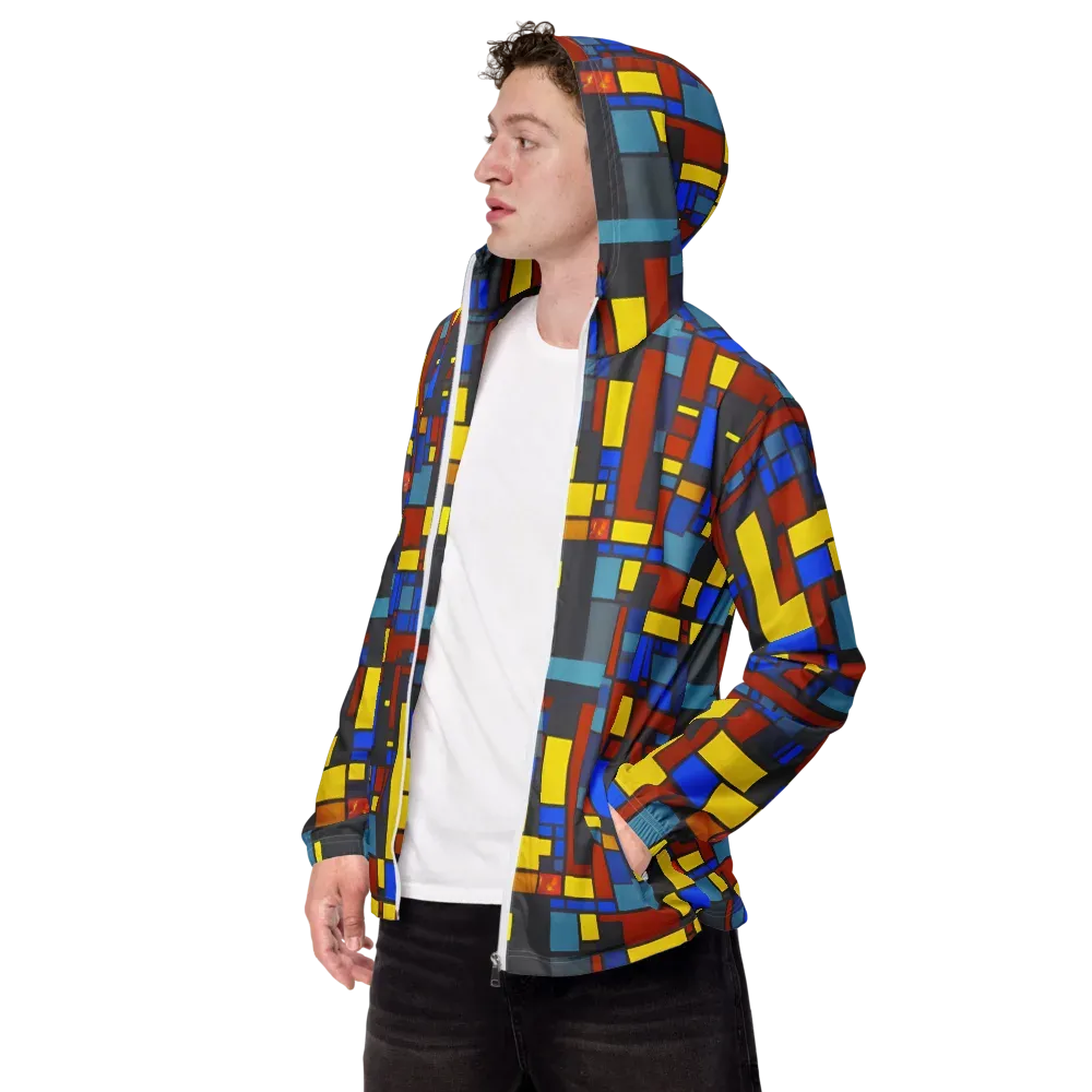 Cobalt Construct on Men's Windbreaker — Left Front