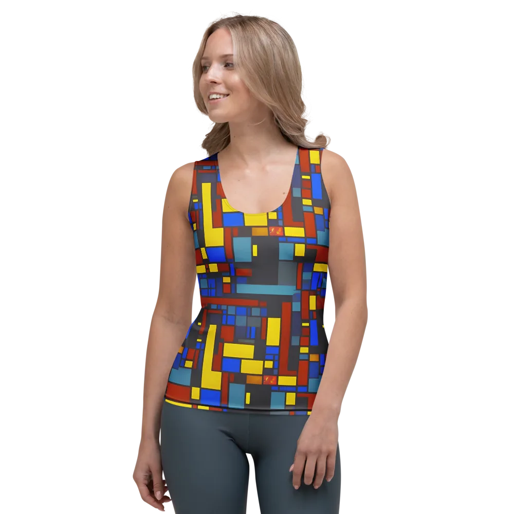 Cobalt Construct on Women's Tank Top — Front