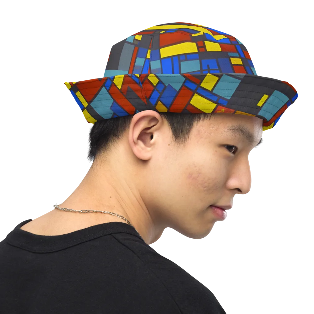 Cobalt Construct on Reversible Bucket Hat — Right Outside