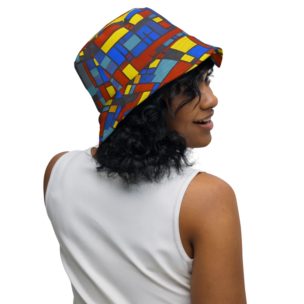Cobalt Construct on Reversible Bucket Hat — Right Outside