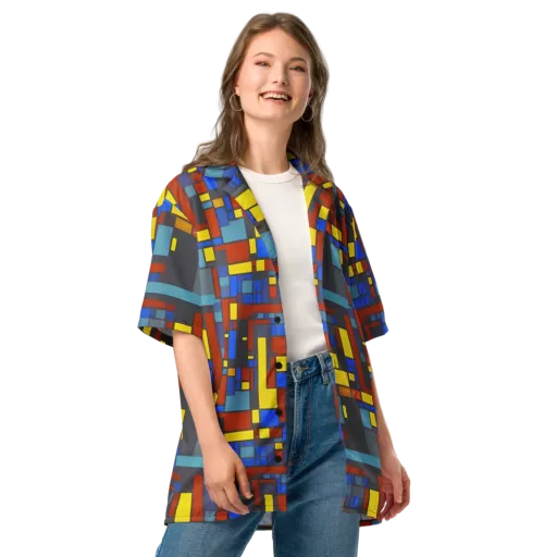 Cobalt Construct on a Button Shirt