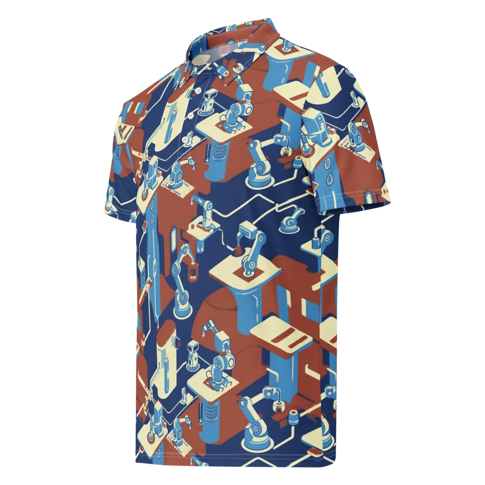 Automata Atelier on Men's Slim Fit Polo Shirt — Left Front