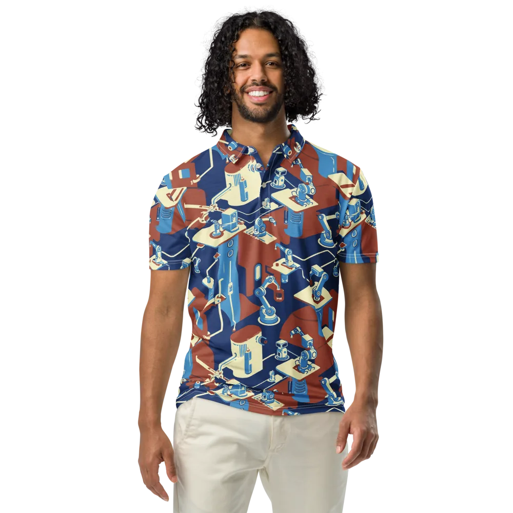 Automata Atelier on Men's Slim Fit Polo Shirt — Front