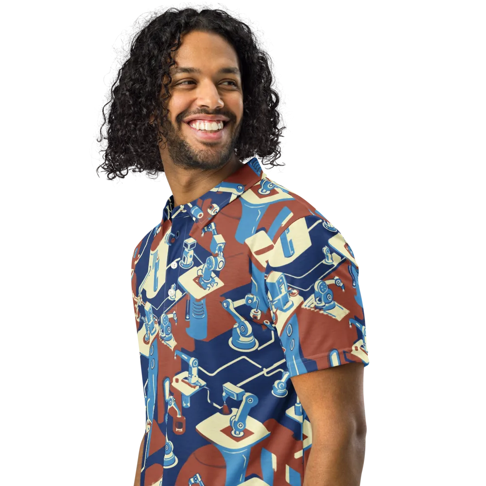 Automata Atelier on Men's Slim Fit Polo Shirt — Left Front