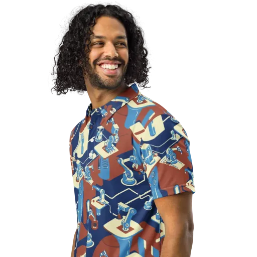 Automata Atelier on a Men's Slim Fit Polo Shirt