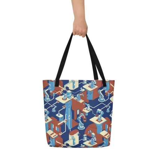 Automata Atelier on a Large Tote Bag W/ Pocket