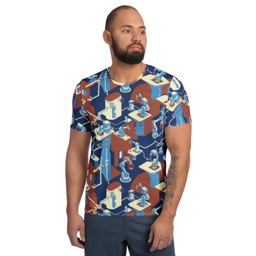Automata Atelier on a Men's Athletic T-Shirt