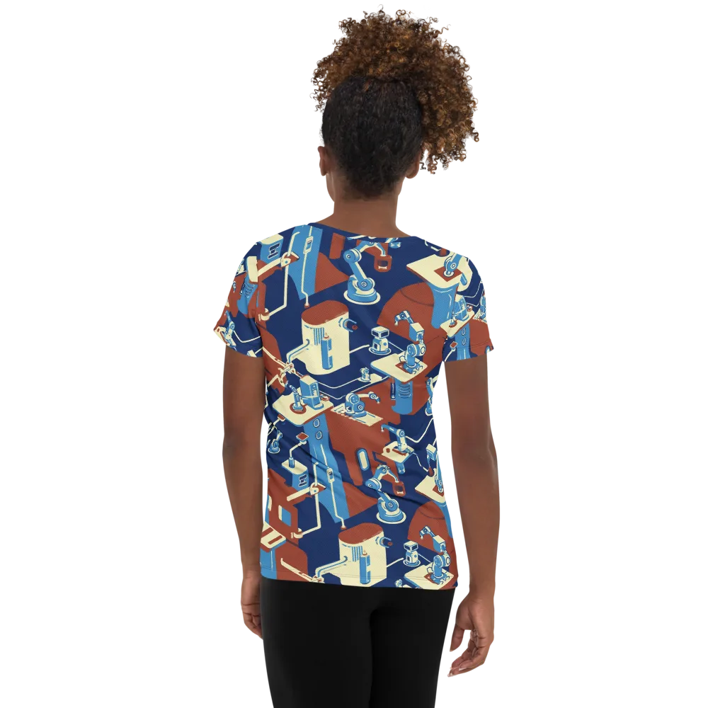 Automata Atelier on Women's Athletic T-Shirt — Back