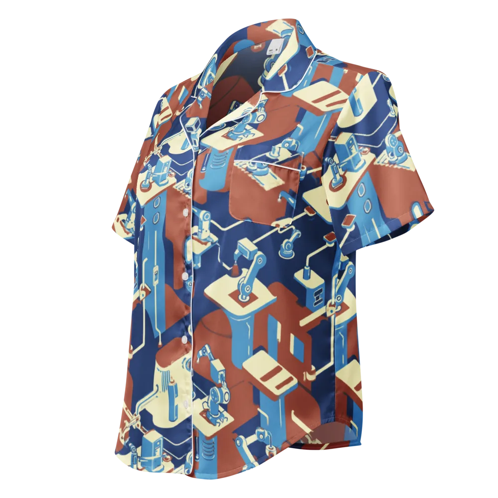 Automata Atelier on Women's Short Sleeve Pajama Top — Left Front